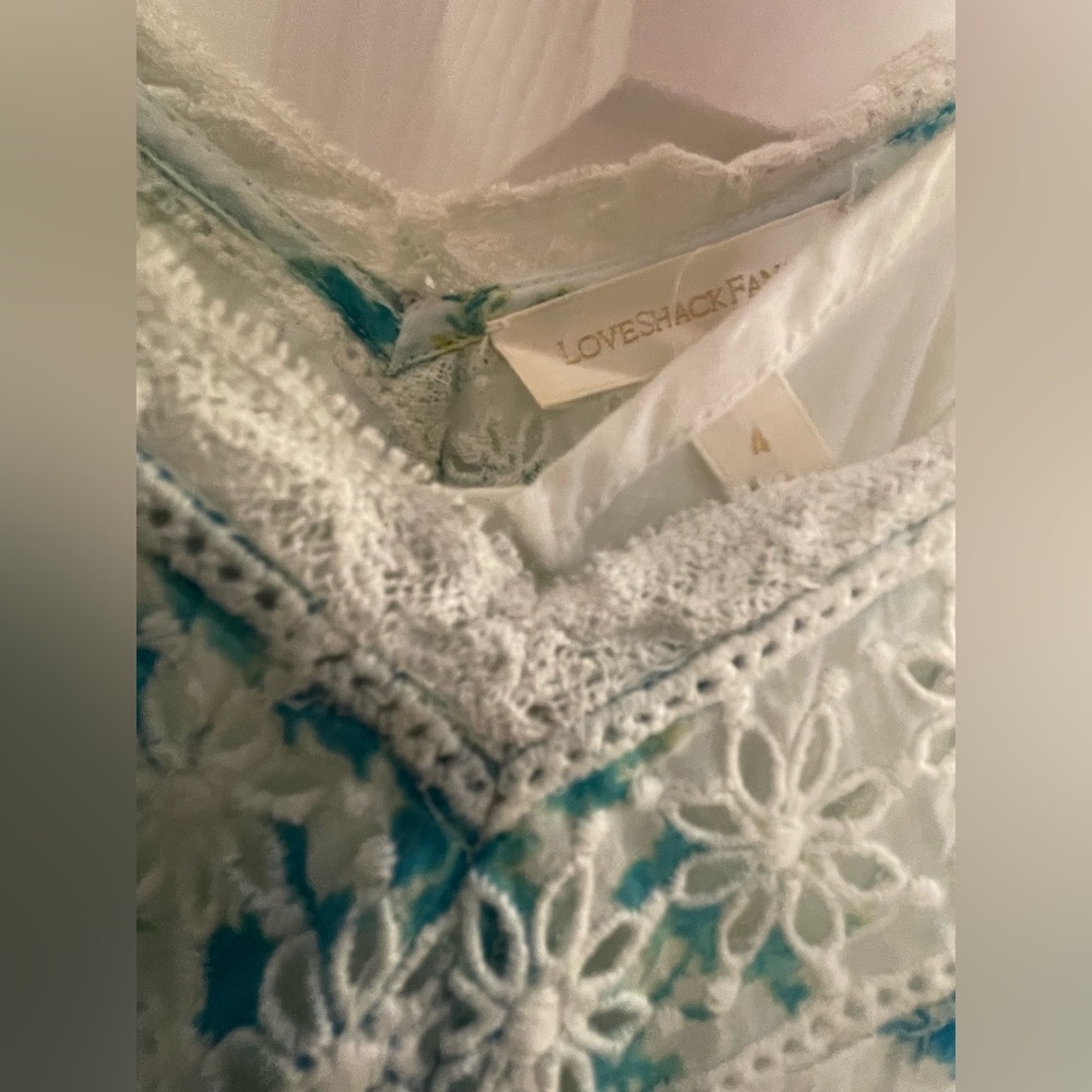 Rare LoveShackFancy Love Shack Fancy Cotton Floral Dress Galil Broderie Anglaise - Picture 11 of 15